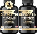 Quercetina con Bromelain, Sting Nettle Supplement, Zinc Vitamin C Vitamina D | Non OGM, Gluten-Free | Made in USA | 4 mesi di alimentazione