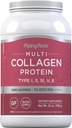 Piping Rock Multi Collagen Protein Powder | 32oz | Supplemento per donne e uomini | Tipi I, II, III, V, X | Non aromaed | Non-OGM, Gluten Free