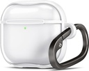 Spigen Ultra Hybrid Designed AirPods 4 Case (2024) Anti-Yellowing Clear Cover mit Carabiner Key Chain - Jet White