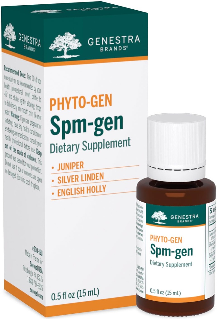 Genestra Brands SPM-gen | Juniper, Silver Linden e English Holly Herbal Supplement | 0.5 fl. oz.