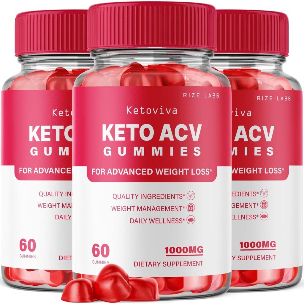 rize labs - Ketoviva Keto ACV Gummies per la perdita di peso avanzata con Aceto di sidro di mele, Supplemento aiuta a ridurre il grasso della pancia, per la forza extra (180 Gummies)