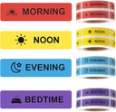 Medizin Aufkleber Medizinische Anweisung Etikett Permanent Papier Etikett AM NOON PM für Pillen Fall Planner 0.4 * 1.6inch (Morning Noon Evening Bedtime)