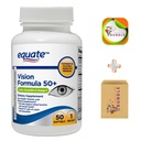 Equate Vision Formula 50 + Soft Gel Integratore alimentare - 50 Conte + CreativeAndBundle Sticker