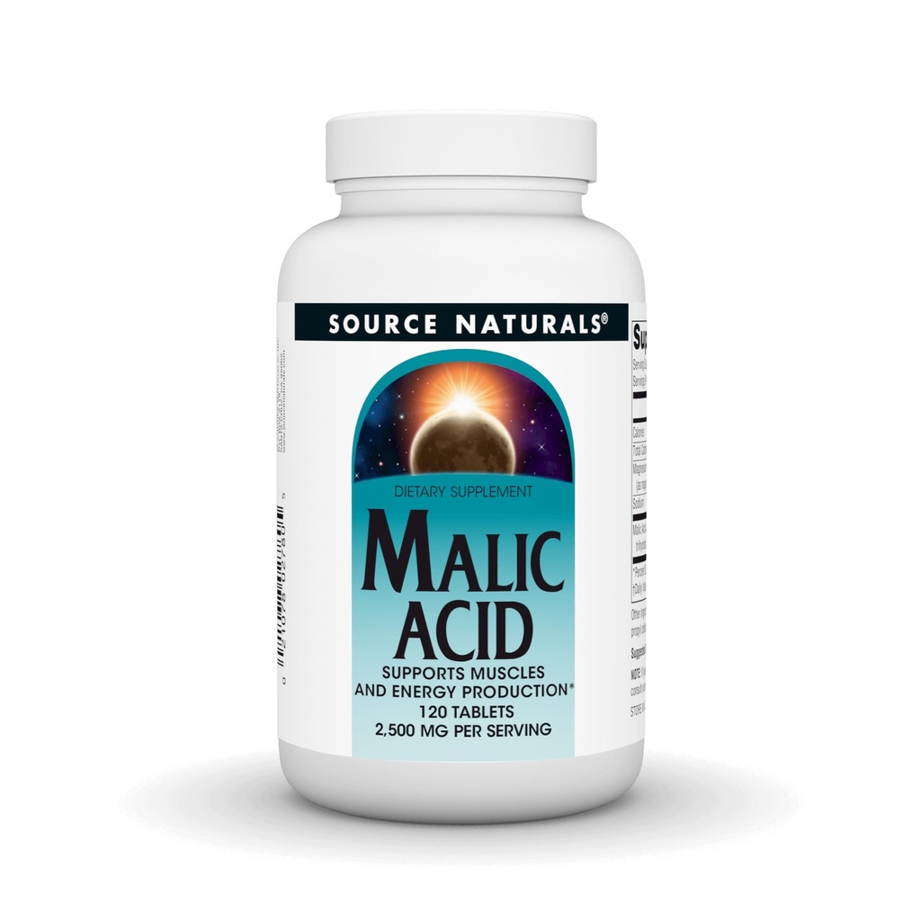 Quelle Naturals Malic Acid, unterstützt Muskeln und Energieproduktion*, 2.500 mg - 120 Tabletten