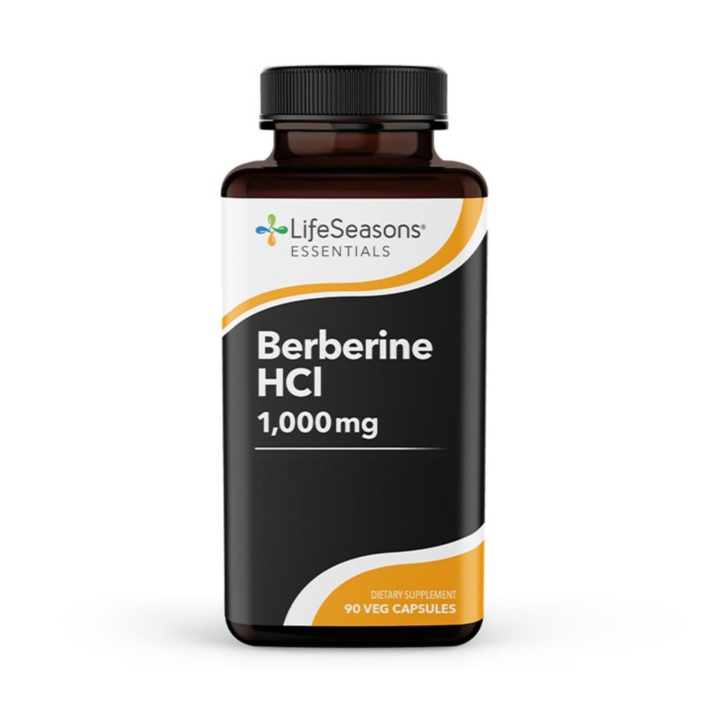 LifeSeasons Berberine - Unterstützung für Verdauung, Herz- und Immungesundheit - Balances Sugar and Lipid Levels in Blood - 1000 mg pro Servierung - 90 Kapseln