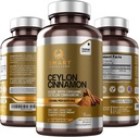 Smart Nutra Labs Bio Ceylan Cinnamon Supplément 1200mg par portion, 180 Capsules Vegan, 100% Pure, Vrai Ceylan Cinnamon