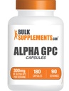 BulkSupplements.com Capsules Alpha GPC - Suppléments d'acétylcholine, Alpha GPC 300mg - Suppléments de choline, sans gluten, 2 Capsules par portion, 180 Capsules (paquet de 1)