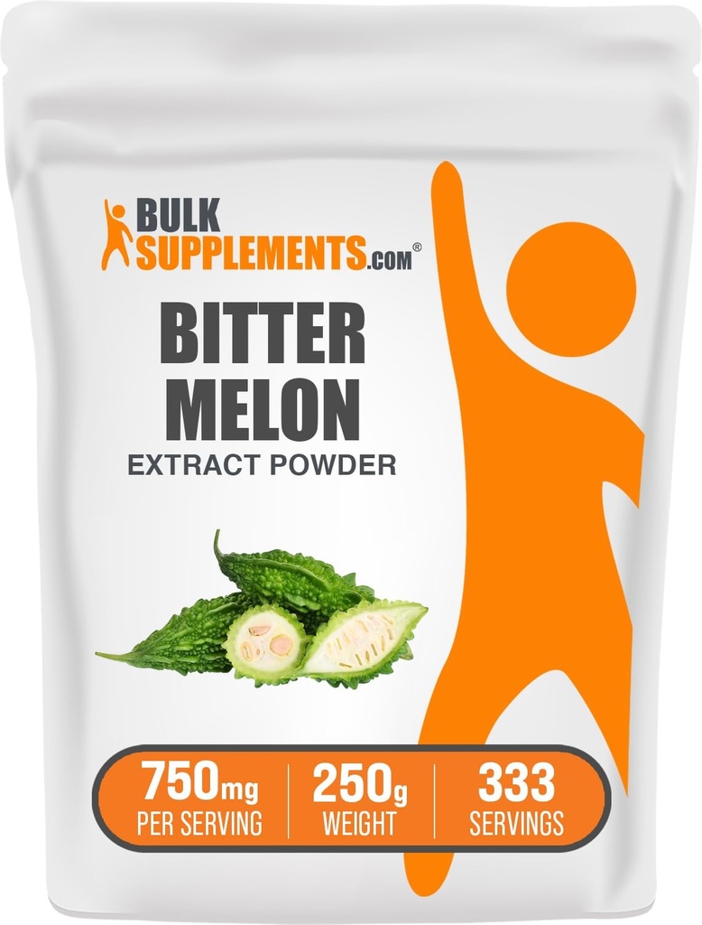 BulkSupplements.com Bitter Melon Extract Powder - Bitter Melon Supplement, Bitter Gourd Extract - Kräuterergänzung, Glutenfrei, 750mg pro Servierung, 250g (8.8 oz) (Pack von 1)