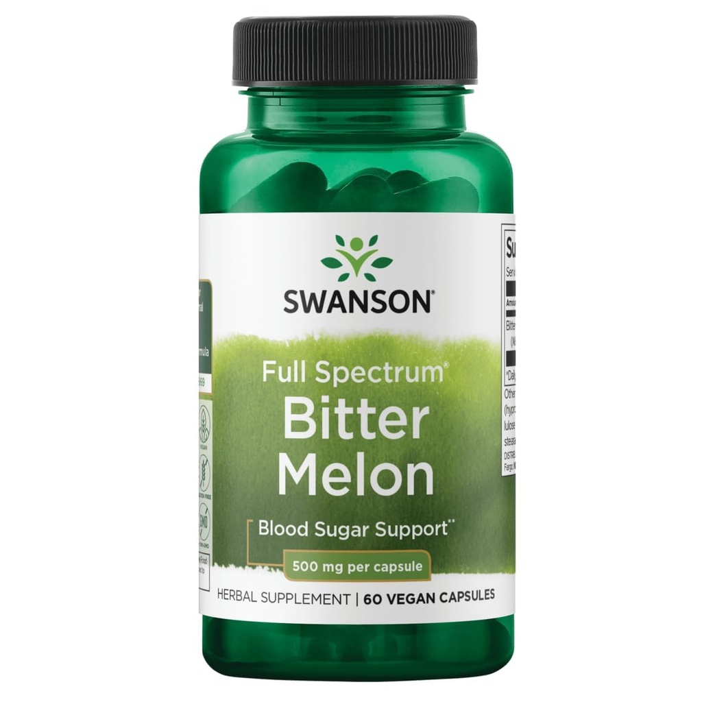 Swanson Full Spectrum Bitter Melon (Momordica) 500 Milligramme 60 Kapseln