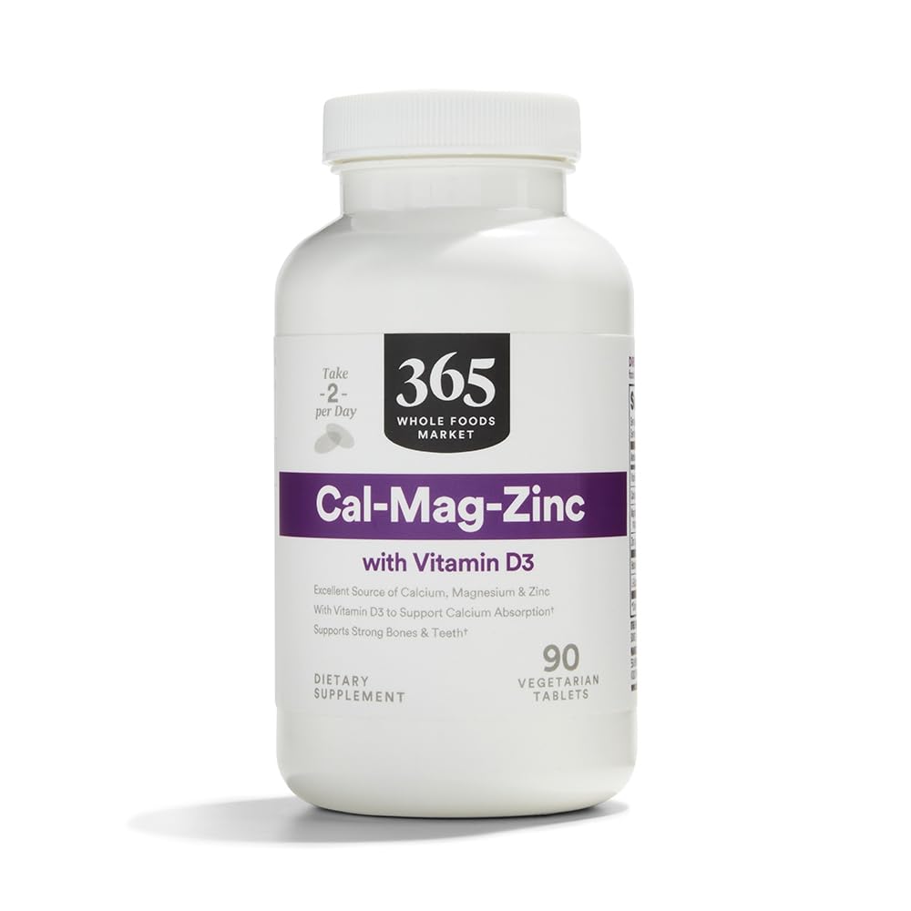 365 da Whole Foods Market, Cal-Mag-Zinc con vitamina D3, Vegetariano, 90 Conte