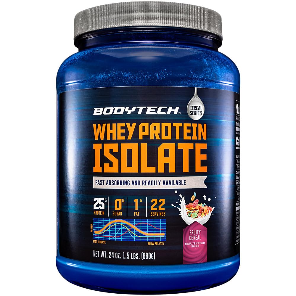 BODYTECH Whey Protein Isolate Powder - Cereali fruttati (1,5 lbs./23 Serve)