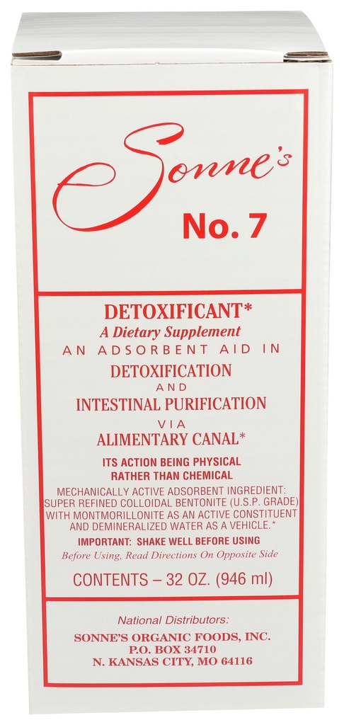 Sonnes, Bentonite Liquid No 7, 32 Ounce