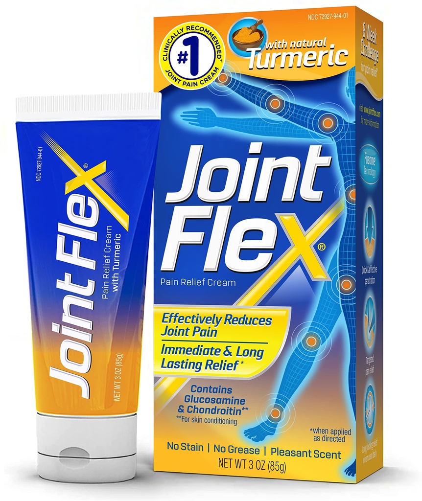 JOINTFLEX Schmerzlinderungscreme mit Kurkuma, Arthritis Schmerzlinderung, Gelenk Schmerzlinderung, 3 Unze Tube