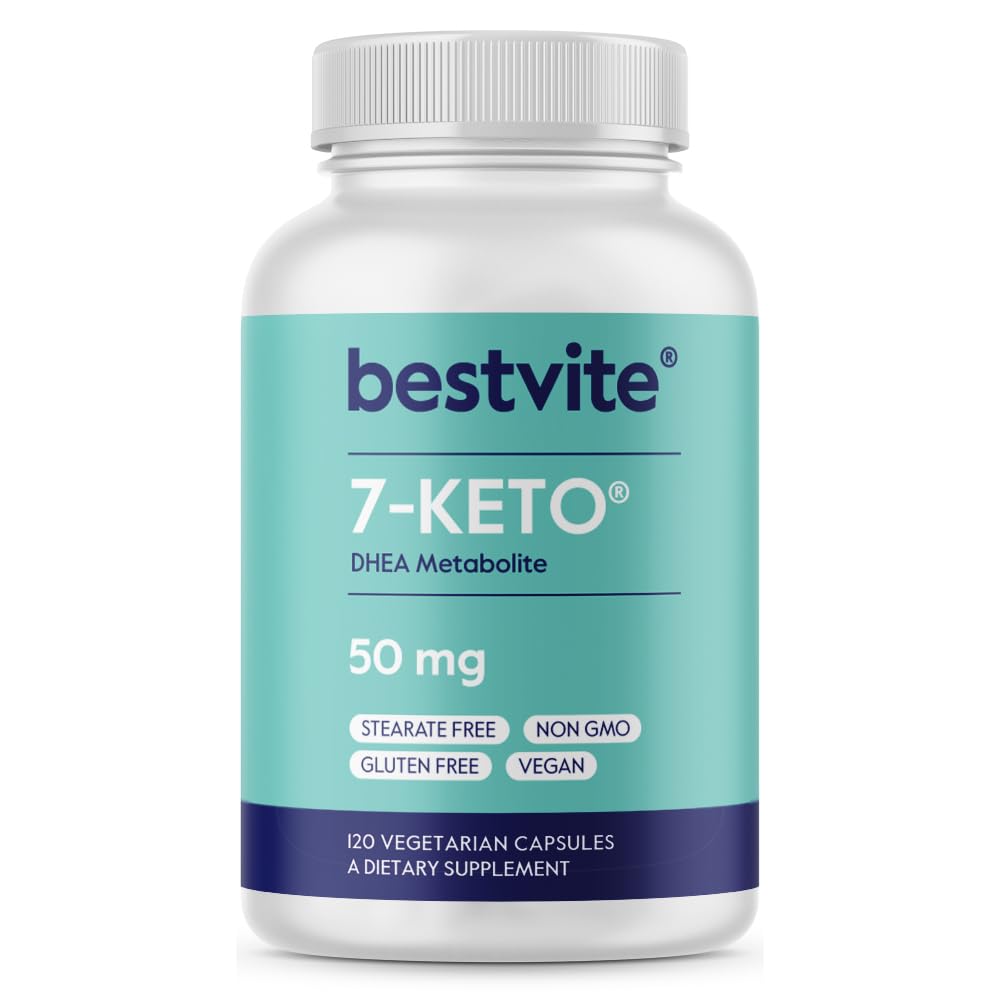 BESTVITE 7-Keto 50 mg DHEA (120 capsule vegetariane) - No Stearates