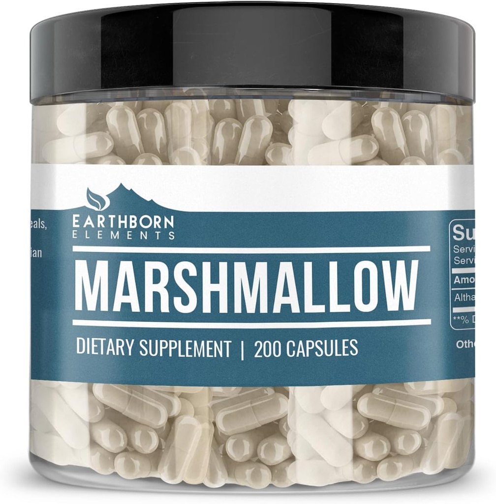 Erdnüsse Marshmallow Root 200 Kapseln, Rein und unverdünnt, keine Zusatzstoffe