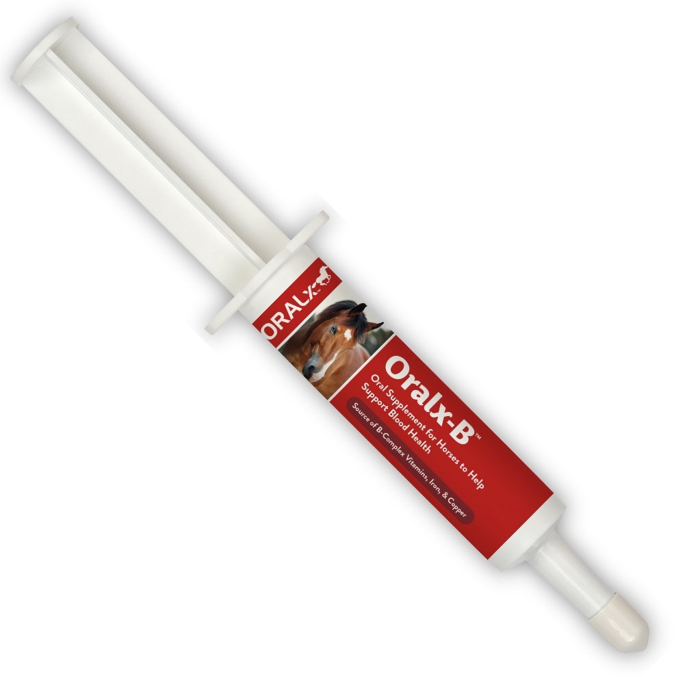 Oralx-B High-Potency B-Vitamin Complex und Chelat Mineral Booster. Nahrungsergänzung für hart arbeitende Pferde. Oral Paste in Easy-Dose Syringe. Garantierte Analyse. Made in USA.