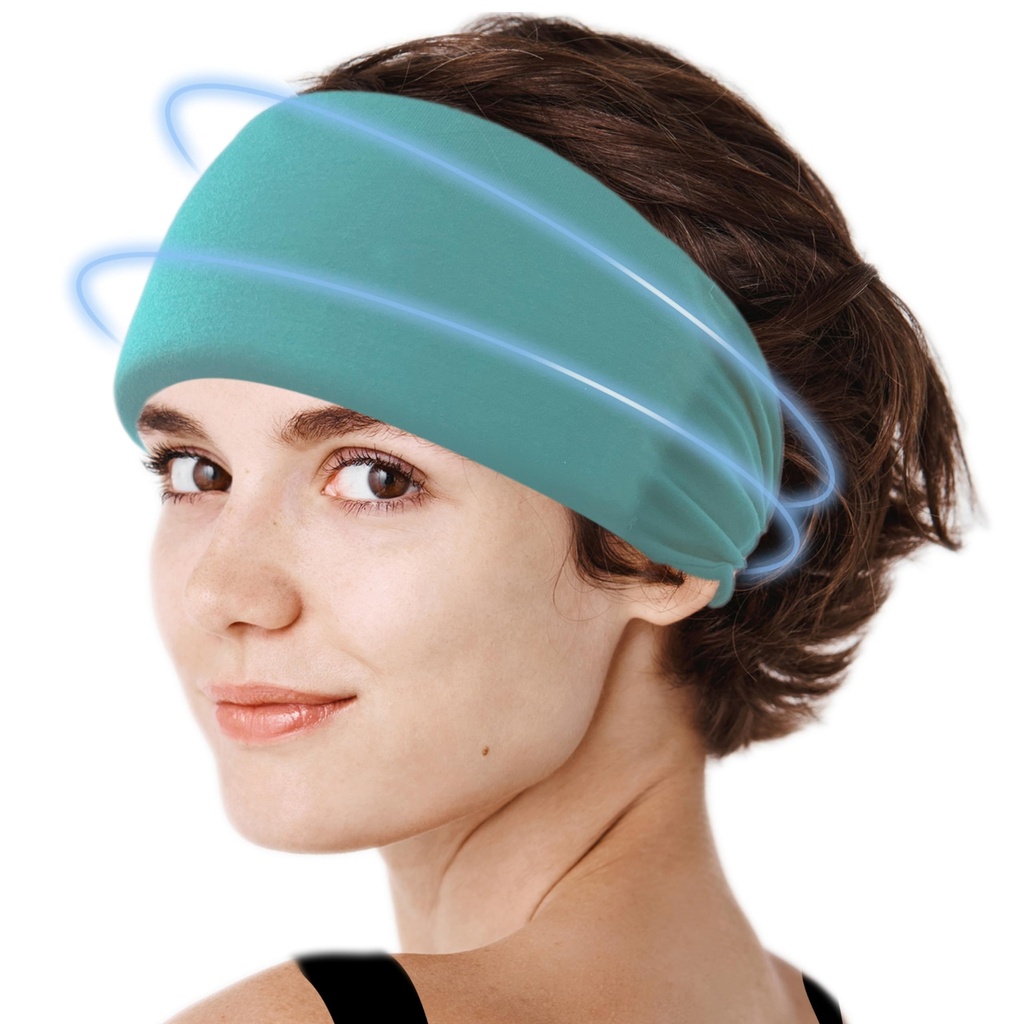 Crimmy Migraine Casquette de soulagement des maux de tête, Gel de refroidissement de la tête de bande de cou masque chapeau, apaisant Ice Pack tête à froid pour tension Stress & Hangover