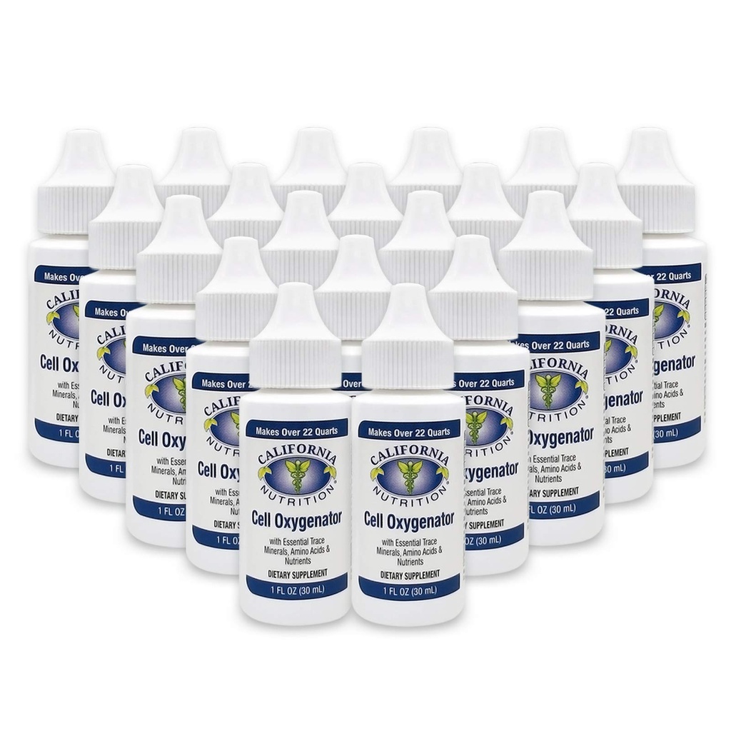 Cell Oxygenator 1 Fl Oz Bottle (Pack mit 20), Zellnahrung Konzentration flüssige Sauerstoff Wassertropfen, Nahrungsergänzungsmittel, Suport Immunsystem, Aminosäuren & Trace Minerals
