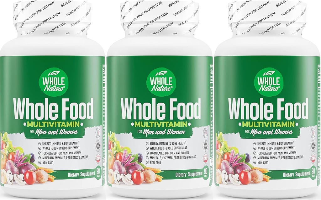 Multivitaminico alimentare per gli uomini e le donne completano le vitamine del giorno Superfood Plus minerali enzimi digestivi, probiotici e Omega. Specie a base di Multi Vitamina, Non OGM (3)