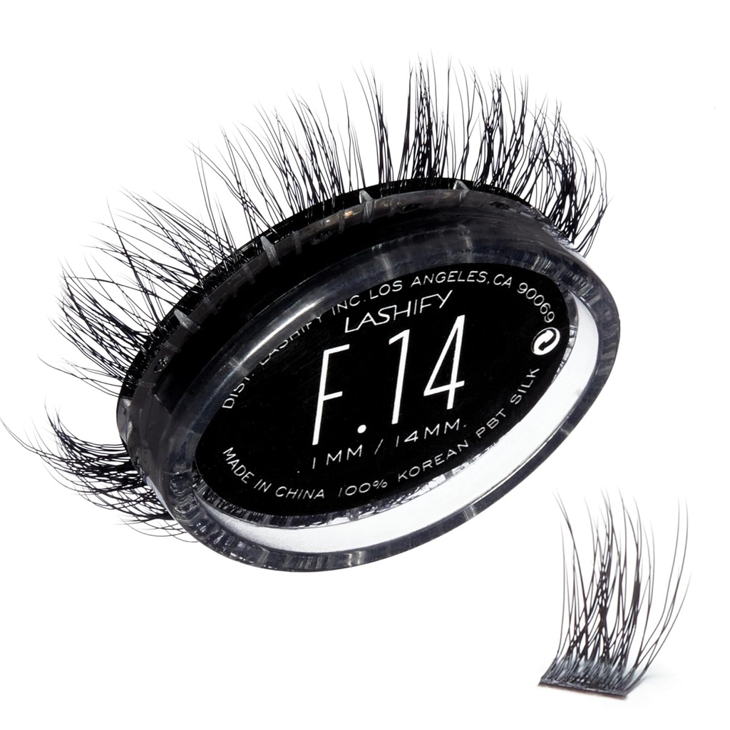 Lashify Fluffy 14mm Gossamer Extensions de cils Recharge, noir, facile bricolage faux cils pour ajouter plénitude et dimension