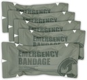 RHINO RESCUE 6" Israeli Style Emergency Bandage, Kompression Trauma Wound Dressing, Medizinische Steril Vakuum versiegelt, Kampf Tactical First Aid Kit IFAK Supplies, 5 Zähler