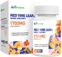 Estratto di foglie di vina rossa 1700mg & Chestnut Extract Supplementi, Supporta la vena, Salute della pelle, Circolazione per le gambe(1Pack)