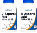 Capsules d'acide d-aspartique Nutricost (180 capsules) (2 bouteilles)