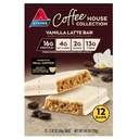 Atkins Coffee House Collezione Vanilla Latte Bar, 16g Protein, 2g Zucchero, 4g Carbs Net, 13g Fiber, 12 Conte