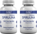 Dr.K&C Organic Spirulina Superfood Supplement – Pure Natural Blue Green Microalgae 600 mg 240 Veggie Kapseln Gesundheit Immunsystem Antioxidantien Protein Fiber No Filler Non GMO Vegan 2pk