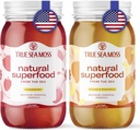 TrueSeaMoss Wildcrafted Irish Sea Moss Gel Mango and Strawberry Bundle Organic Raw Seamoss Rich in Mineralien, Proteine & Vitamine