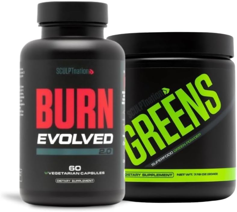 Sculpt Nation von V Shred Burn 2.0 und Premium Greens Unflavored Bundle