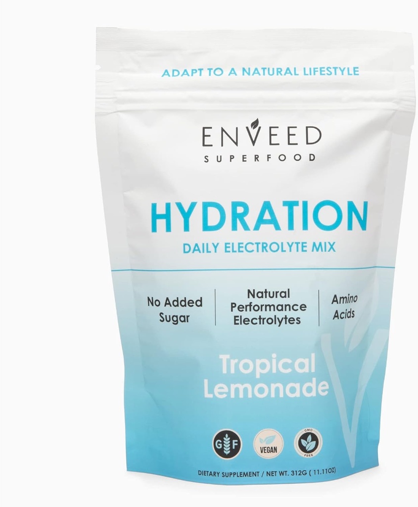 SUPERFOOD Hydration | Miscela di recupero muscolare attiva senza zucchero per gli uomini e le donne — Vitamina C, Zinco, Magnesio & BCAA Aminoacidi | massimizzare l'idratazione di allenamento con gli elettroliti Premium — 20 Serve