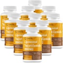 Liposomal Tocotrienols 1000mg - Hohe Bioverfügbarkeit Vitamin E Tocotrienols Supplements,95% Delta & 5% Gamma Tocotrienol Kapseln unterstützen Haut,Bone,Antioxidant,600 Softgels