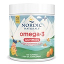 Nordic Naturals Nordic Omega-3 Gummies, Tangerine - 120 Gummies - 82 mg Omega-3 Totale con EPA & DHA - Non-GMO - 60 Serve
