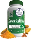 Valore nutrizionale della salute Curcu-Gel 650mg BCM-95® CurcuGreen curcumin | Alto assorbimento | Risposta infiammatoria sana | Studi clinici | Terza Parte Testata | Non OGM (Pack of 180)