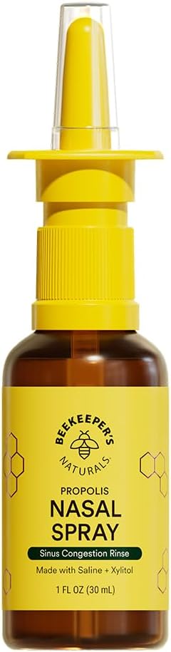 Imker Naturals Nasal Spray für Erwachsene mit Propolis, Xylitol & Saline, Clears Nasal Congestion, Moisturizes Sinus Canal, & Decongest Sinus Cavities, 1 fl oz