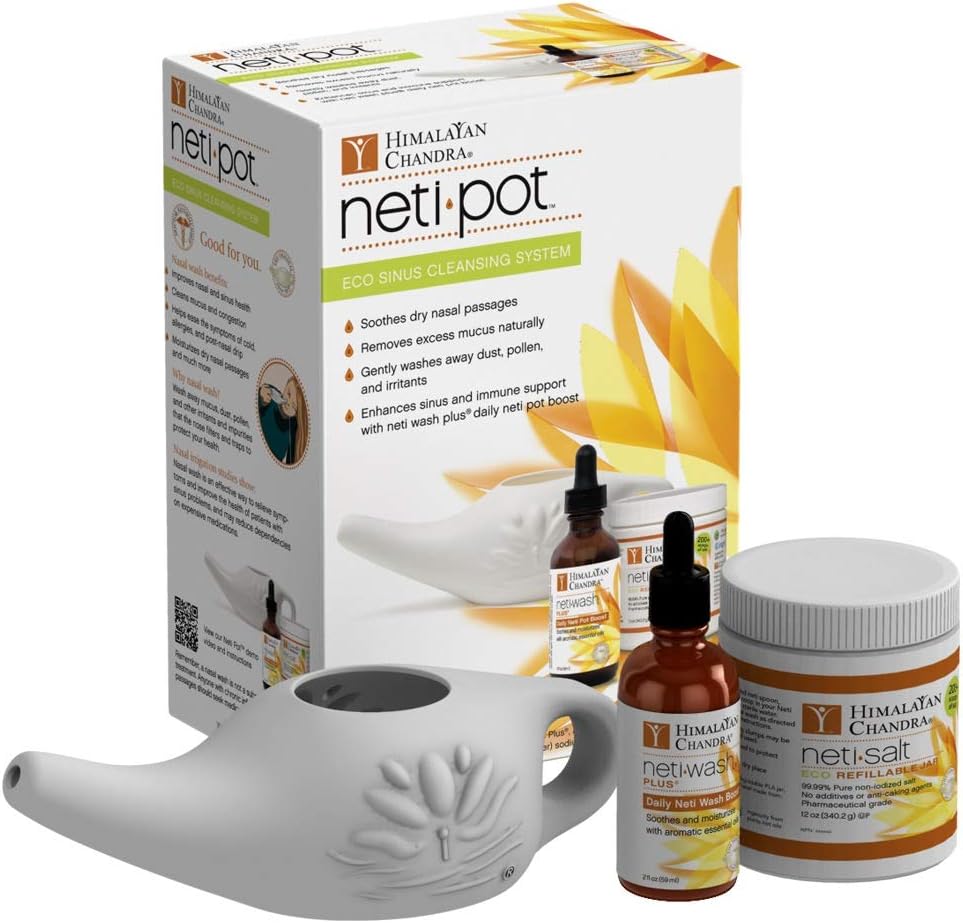 Himalayan Chandra ECO Neti Pot Komplettes Sinus Reinigungssystem Starter Kit