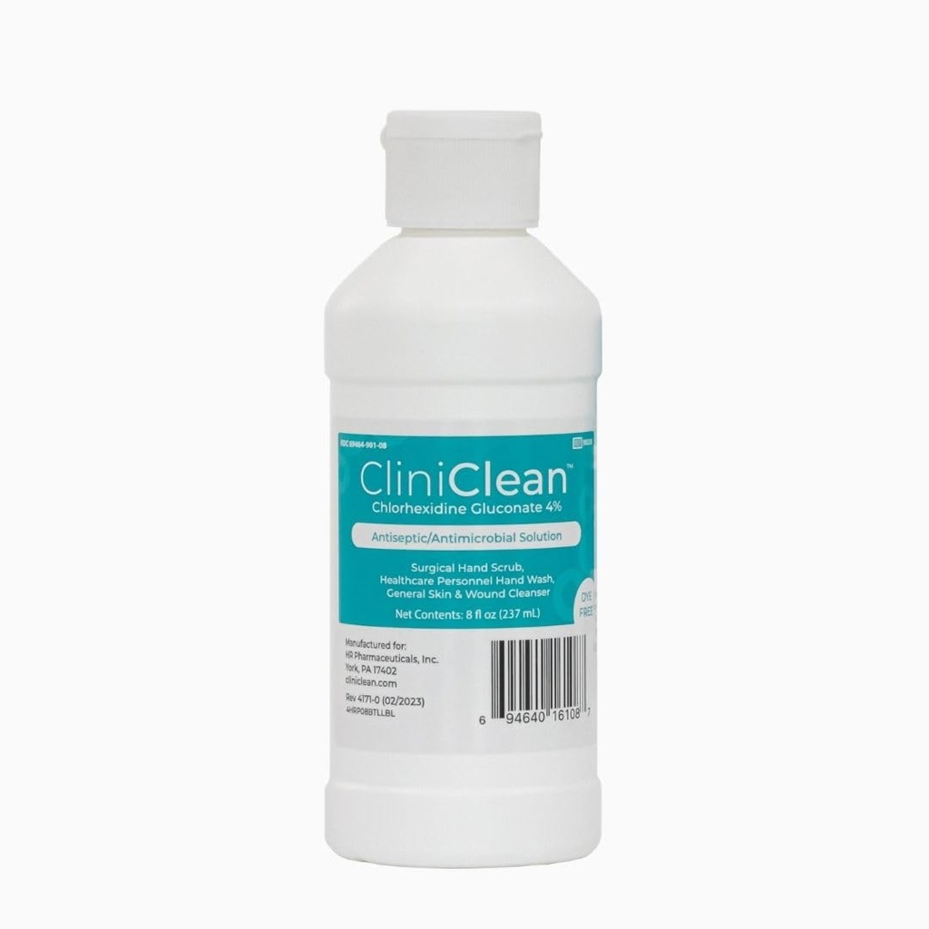 Vielfältige, antiseptische Lösung enthaltend Chlorhexidin Gluconate 4% (CHG), Odorless, Dye-free, Patient Pre-Op Prep, Personal Hand Wash, Hand Scrub (4 oz Flip-Top - 1 Flasche) - Final Batch