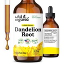 Gocce di estratto di radice di dadelione selvatica e organica - Supporto di detox per la pulizia del fegato - Integratore liquido senza zucchero e alcol - 4 fl oz
