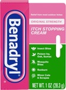 Benadryl Original Strength Itch Stoppende Anti-Itch-Creme, Diphenhydramin HCl topische Analgetik & Zink-Azetat Hautschutz, Relief von den meisten Outdoor-Itches, 1 Unze (Pack von 6)