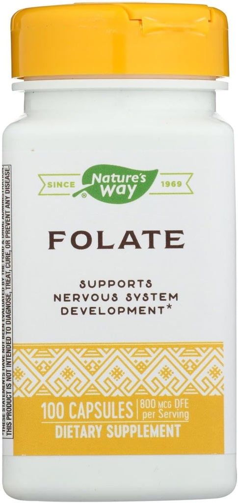 Nature's Way - Folsäure, 800 mcg, 100 Kapseln