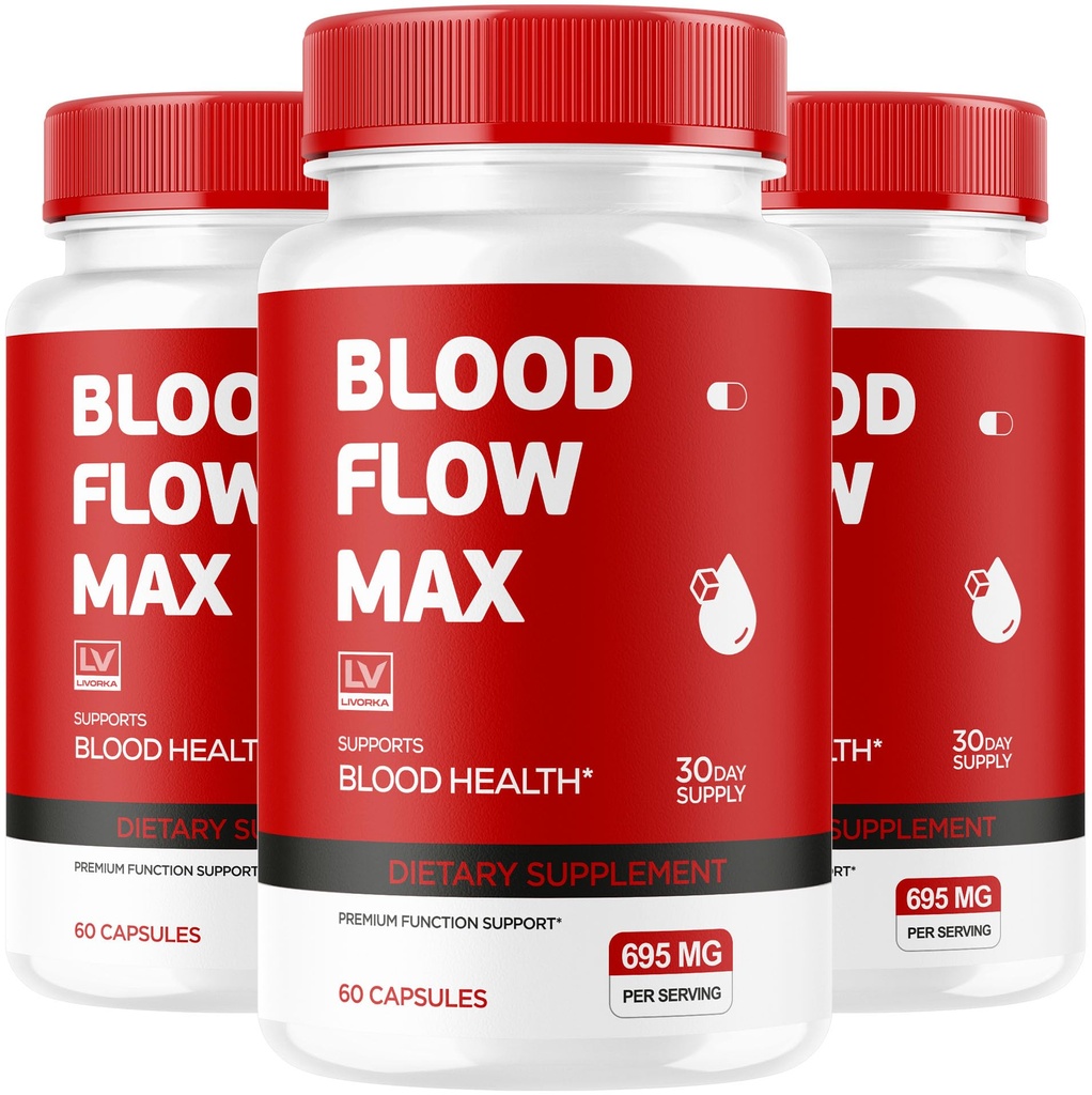 LIVORKA (3 Pack Blood Flow Max, Blood Flow Max Capsules, Blood Flow Max Blood Support, BloodFlow Max, Blood Flow Capsules for Generall Wellness, Blood Flow Max Pills, 90 Kapseln für 3 Monate