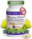 Gehirnergänzung - Gedächtnis und Fokus, Rhodiola Rosea, Kognitive Gesundheit, Konzentration, Psychische Klarheit, mit Bacopa Monnieri, Biotin, Nootropic, Vitamin & Minerals - 60 Kapseln