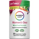 Rainbow Light Womens Multivitamin One + | 30 Caplets | Real Food Nutrients, Digestive Enzymes & Probiotics | Real Food Nutrients, Digestive Enzymes & Probiotics