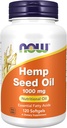 NOW integratori alimentari, olio di semi di canapa 1.000 mg, acidi grassi essenziali, olio nutrizionale, 120 Softgels