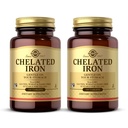 Solgar Chelat Iron - 100 Tablets, Pack von 2 - Gentle on Your Stomach - Non-GMO, Vegan, Gluten Free, Dairy Free, Kosher - 200 Total Servings