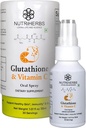 Nutriherbs Glutathione Oral Spray con vitamina C - Assorbimento potenziato, Integratori antiossidanti, Immunità di supporto, Pelle sana & capelli (30 ml)