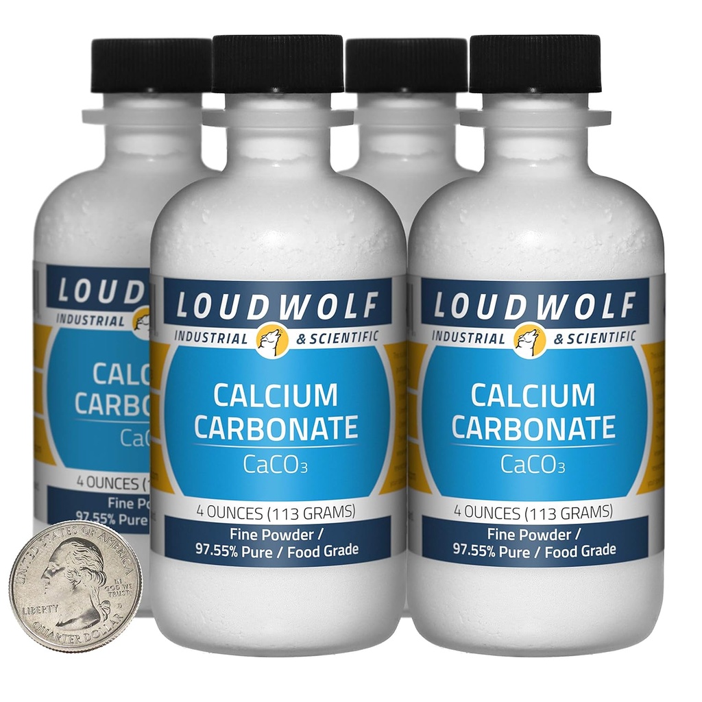 Carbonato di calcio / 1 Pound / 4 bottiglie / 97.55% puro cibo Grado / polvere di calcio