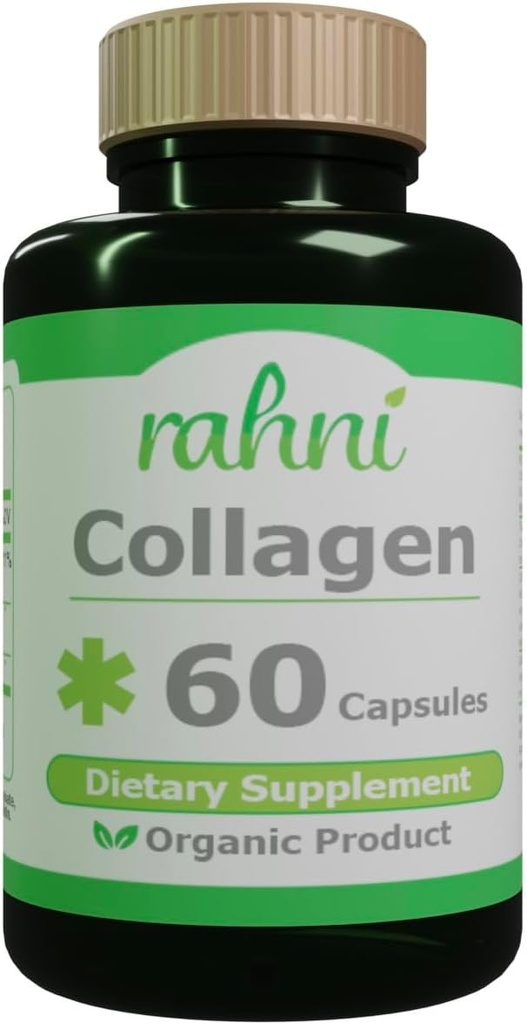 Integratore di collagene per donne e uomini, con acido ialuronico & vitamina C, ridurre le rughe, migliorare la qualità della vostra pelle, unghie e capelli, 60 capsule
