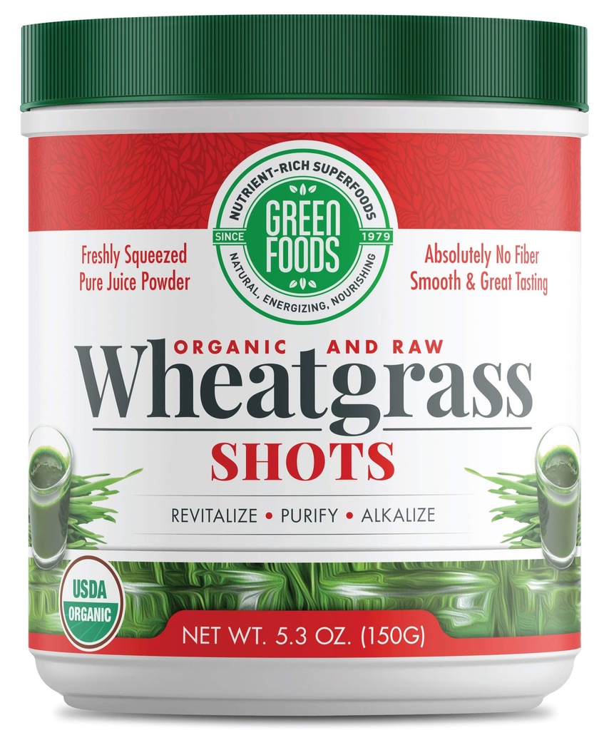 Grüne Lebensmittel Weizen Grass Shots, 5.3 oz - Zertifiziertes Bio, Kosher, Vegan, Non-GMO, Roh, Glutenfrei, Grown